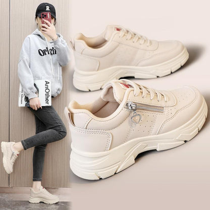 Damen Sneaker Sportlich mit Reißverschluss und Weichem Innenfutter - BerlinGlamour