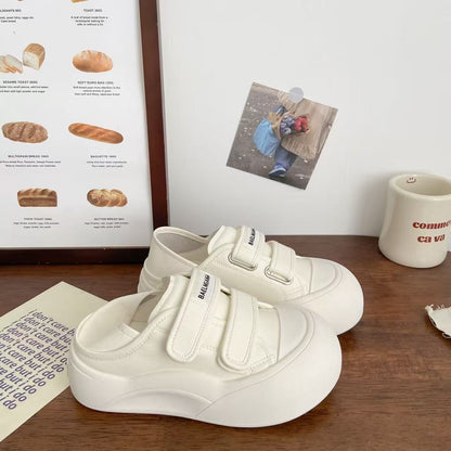 Damen Sneaker Slip On Bequem Klettverschluss Dämpfend