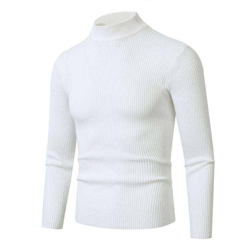 Herren Rollkragenpullover Rippenstruktur Hochwertig Elegant