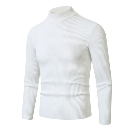Herren Rollkragenpullover Rippenstruktur Hochwertig Elegant