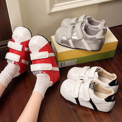 Damen Sneaker Komfortabel Klettverschluss Modern