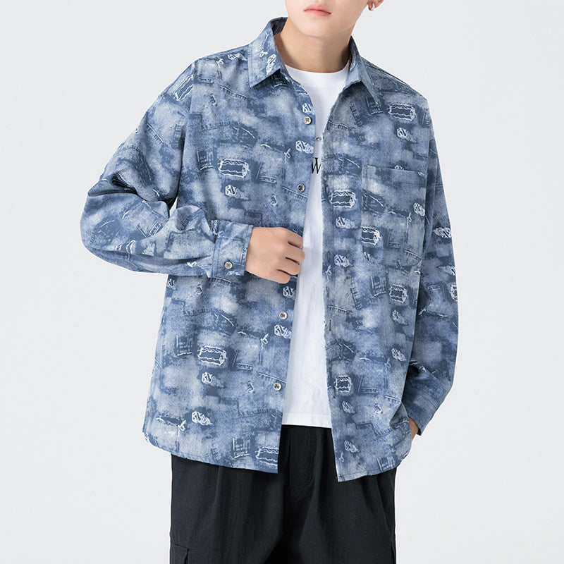Herren Overshirt Grafik Muster Trendig Modern