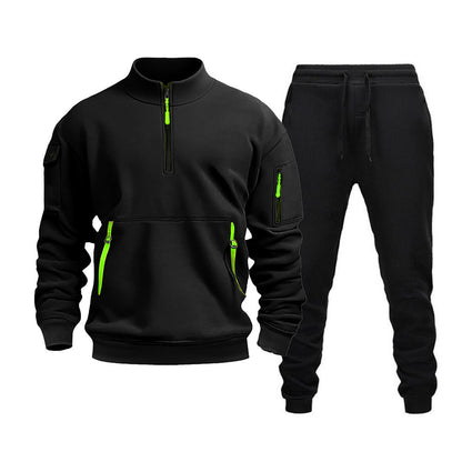Herren Sportanzug Modern Funktionsanzug mit Taschen