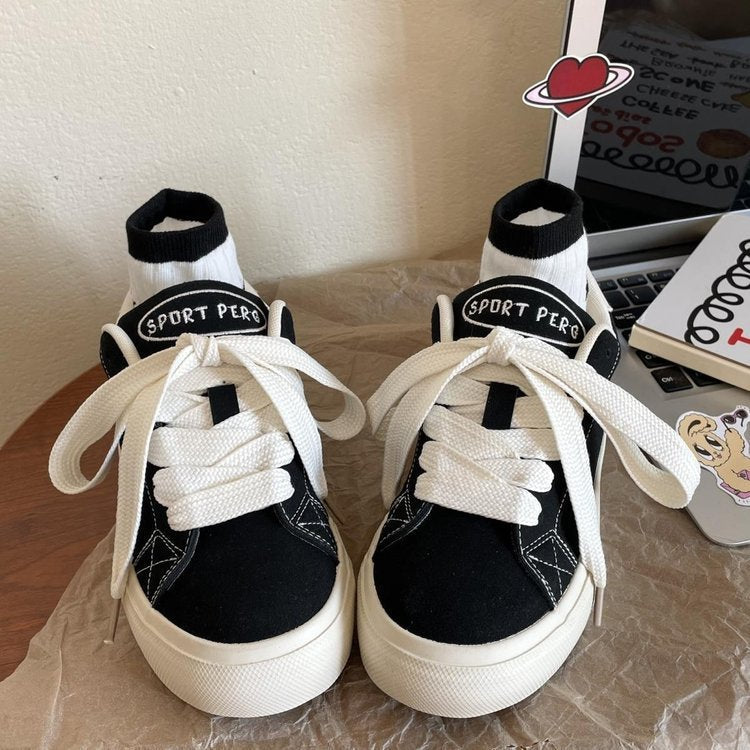 Damen Sneaker Hoch Sportlich Elegant Schnürung