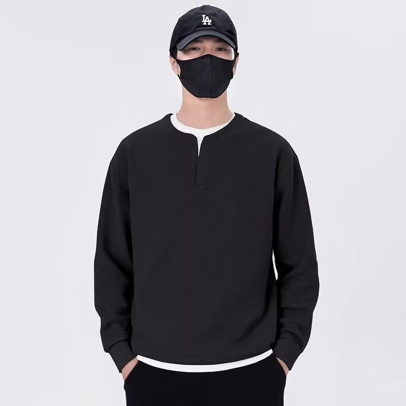 Herren Sweatshirt Modern Stehkragen Hochwertig Casual