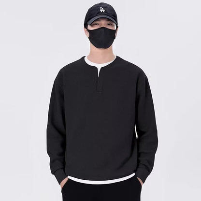 Herren Sweatshirt Modern Stehkragen Hochwertig Casual