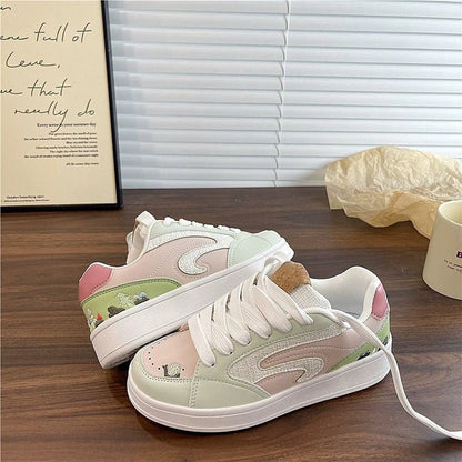 Damen Sneaker Blumenmuster Weich Polsterung Heidi