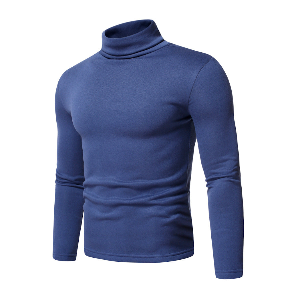 Herren Rollkragenpullover Modern Baumwollmix Slim Fit