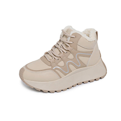 Damen Sneaker High-Top Sportlich Warm Innenfutter Rutschfest