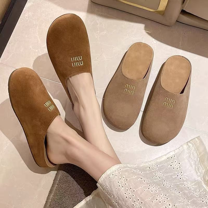 Damen Hausschuhe Veloursleder Weich Warme Heidi Schuhe