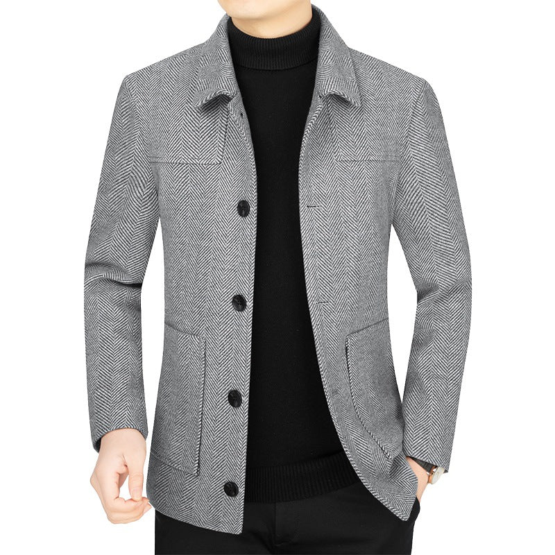 Herren Jacke Modern Slim Fit V-Ausschnitt Schick