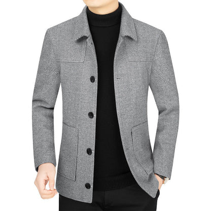 Herren Jacke Modern Slim Fit V-Ausschnitt Schick
