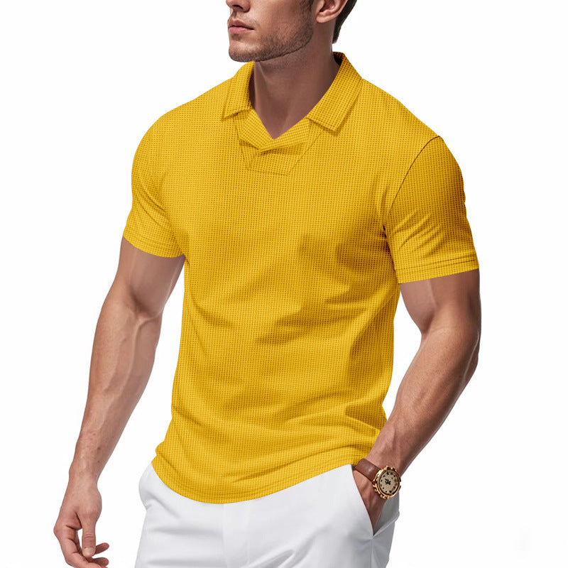 Herren Poloshirt Kurzarm Modern mit Struktur Optik