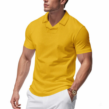 Herren Poloshirt Kurzarm Modern mit Struktur Optik