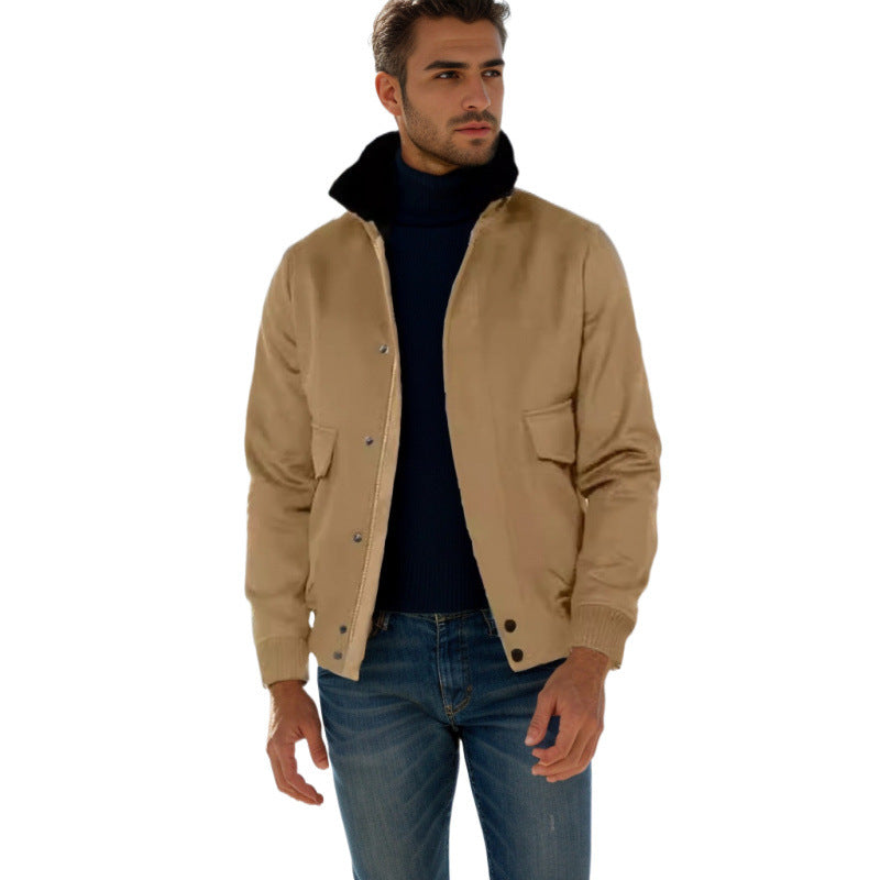 Herren Übergangsjacke Modern Urban Style Schwarz