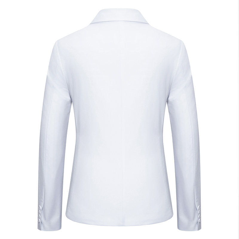 Herren Blazer Hochzeit Elegant Slim Fit Schwarz