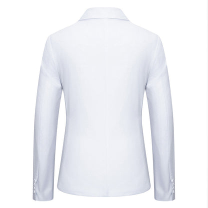 Herren Blazer Hochzeit Elegant Slim Fit Schwarz