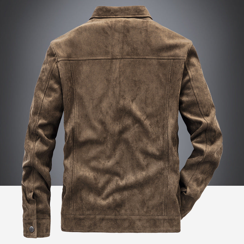 Lederjacke Herren Modern Wildleder Freizeitstyle