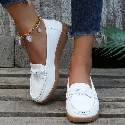 Damen Mokassinschuhe Comfort Schleife Elegant - BerlinGlamour