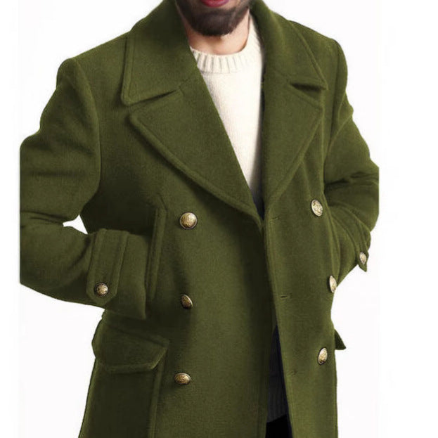 Herren Wintermantel Doppeltbreit Eleganter Langmantel - BerlinGlamour