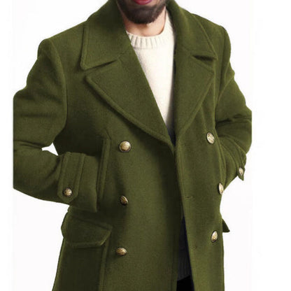 Herren Wintermantel Doppeltbreit Eleganter Langmantel - BerlinGlamour