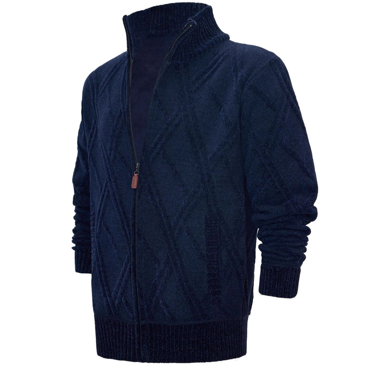 Herren Fleecejacke Hochkragen Strukturiert Warm