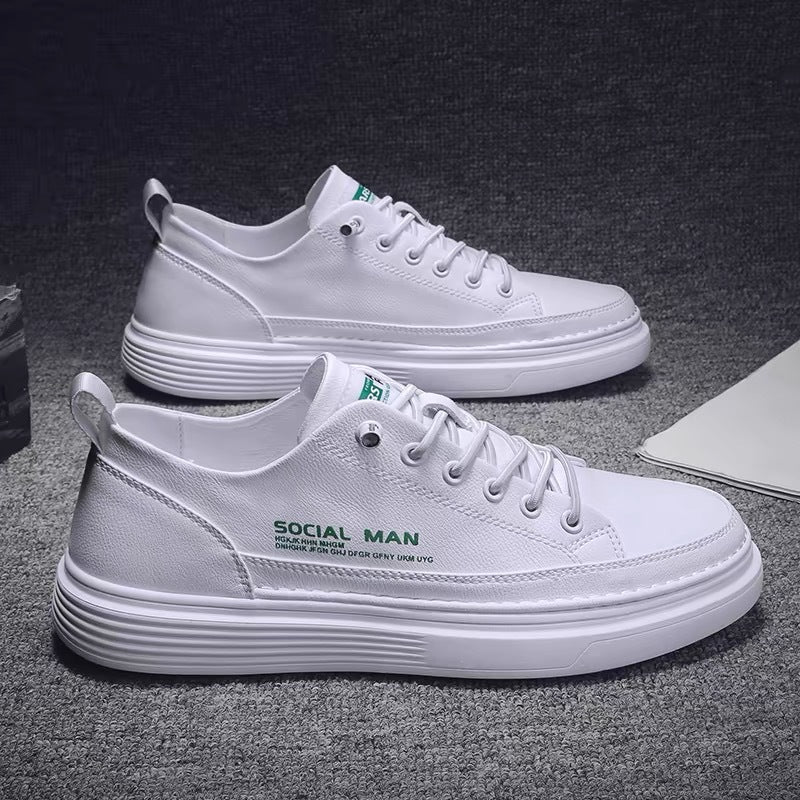 Herren Sneaker Leder Obermaterial Weich und Dämpfend