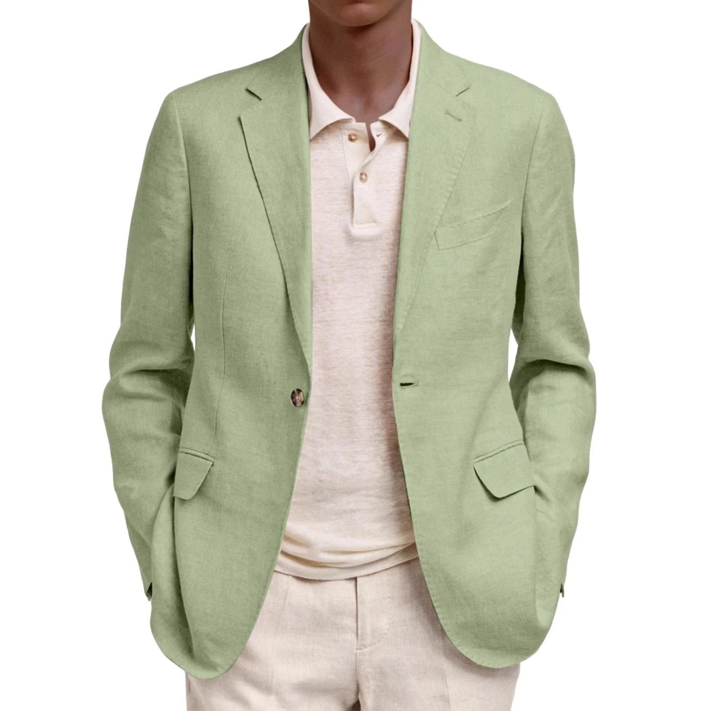 Herren Leinenjacke Elegant Sommer Modern