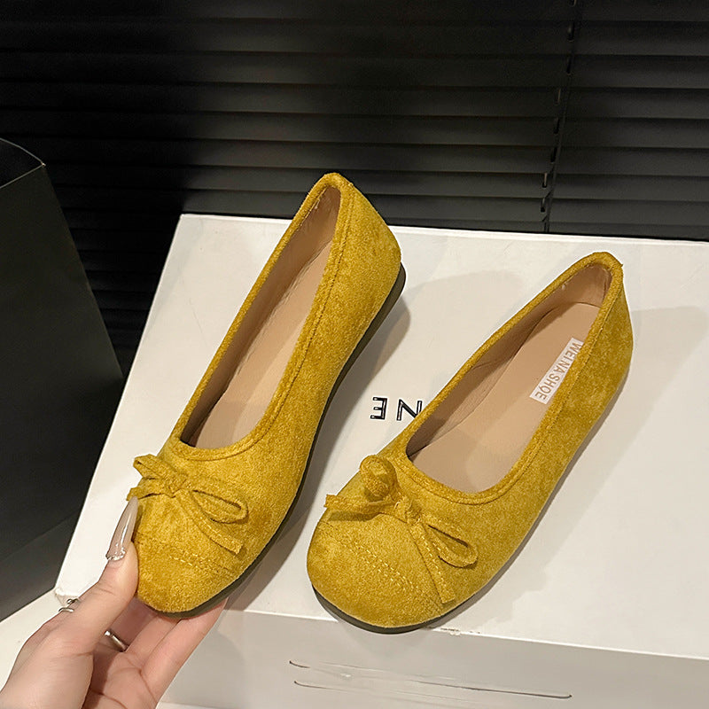 Damen Ballerina Schuhe Elegant Schleifen Detail - BerlinGlamour