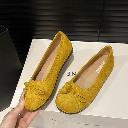 Damen Ballerina Schuhe Elegant Schleifen Detail - BerlinGlamour