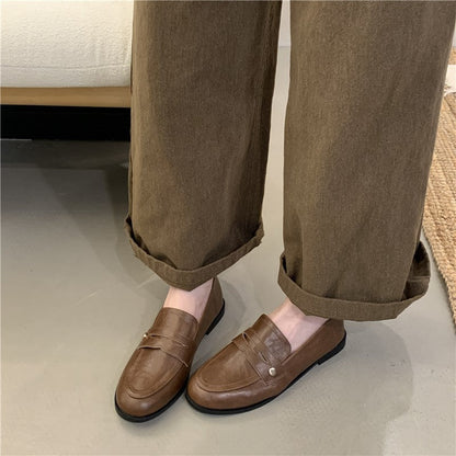 Damen Mokassins Lederschuhe Elegante Schuhe Frauen