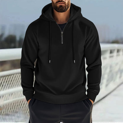 Herren Hoodie Sportlich mit Reißverschluss und Taschen