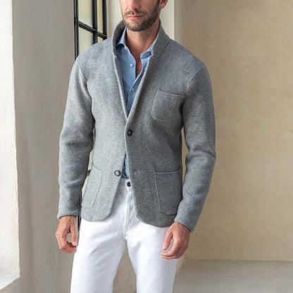 Herren Strickjacke Slim Fit mit Taschen Modern