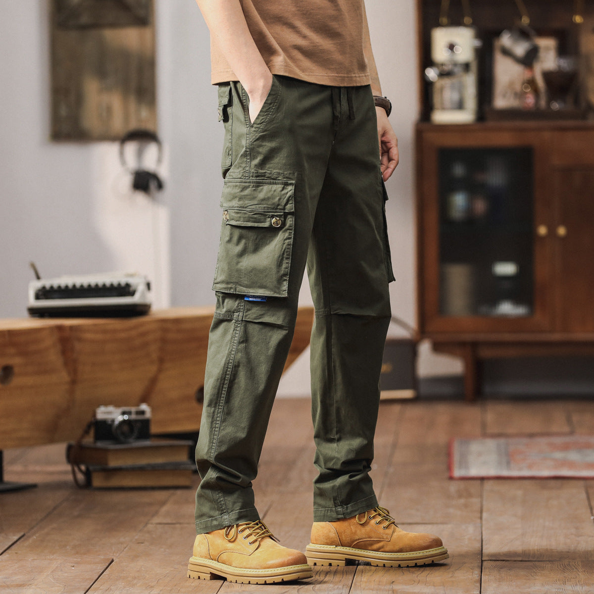 Herren Cargo Hose Bequem Multifunktional Elastisch