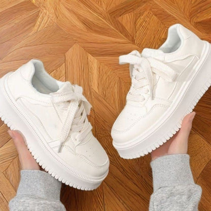 Damen Sneaker Dicke Sohle Atmungsaktiv Sportlich