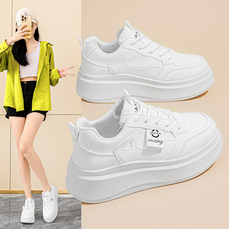 Damen Sneaker Hochflächige Sohle Bequem Sportlich - BerlinGlamour