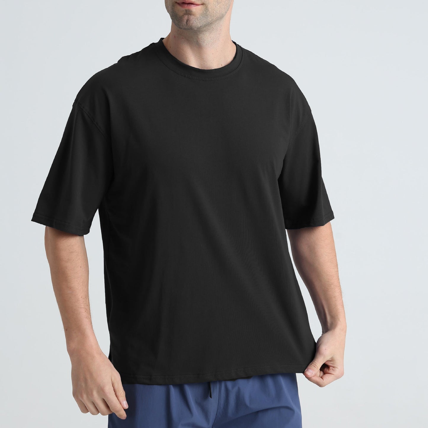 Herren T-Shirt Bequem Loose Fit aus Baumwolle