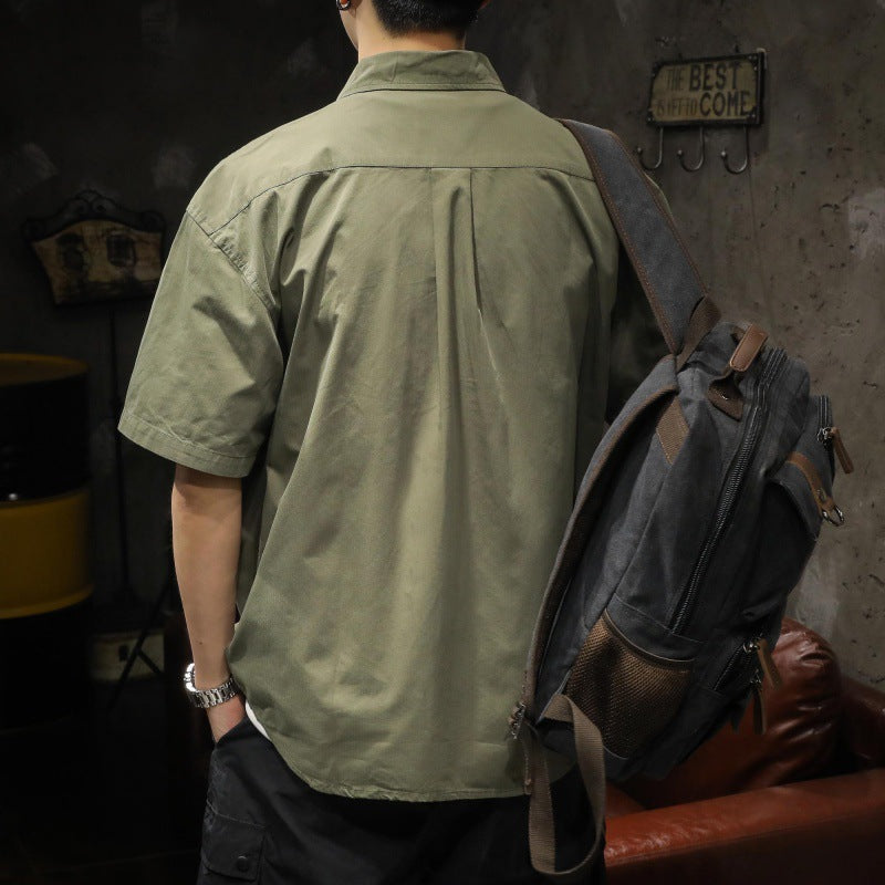 Herren Kurzarmhemd mit Brusttasche Sommer Modern