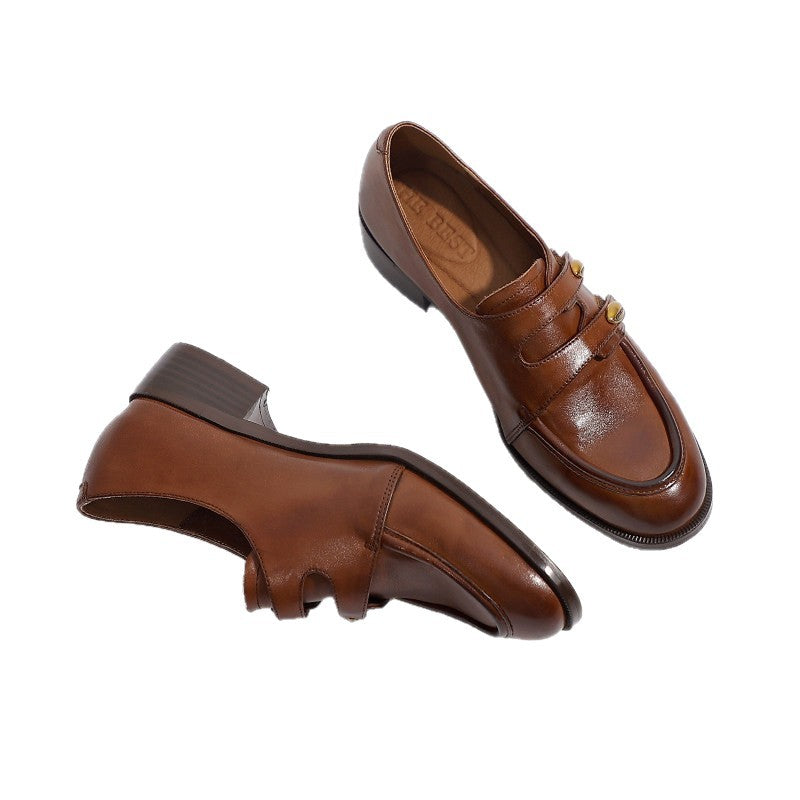 Damen Mokassins Elegante Schuhe mit Riemchen Gold
