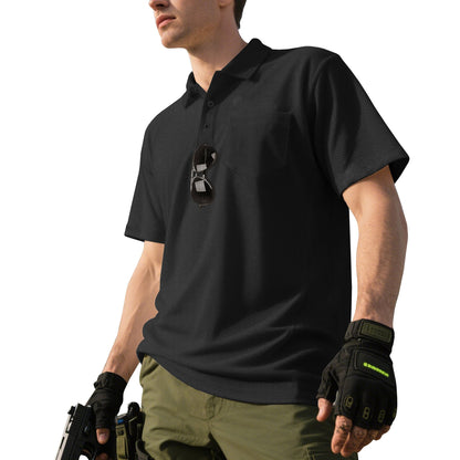 Herren Polo-Shirt atmungsaktiv mit Brusttasche Sportlich Modern