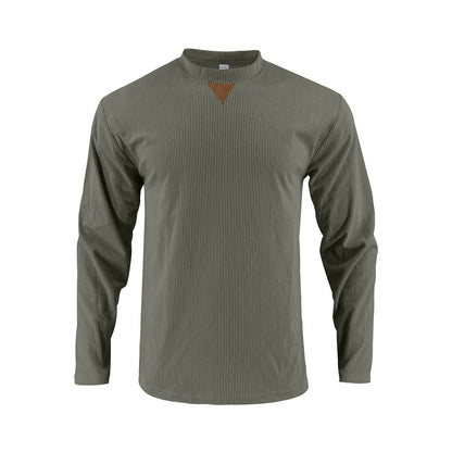 Herren Sportshirt Langarm mit Strukturdesign Modern