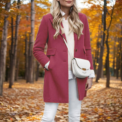 Eleganter Damen Wollmantel Modern Berlin Stil