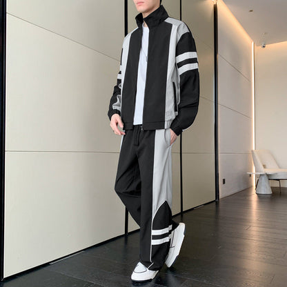 Herren Trainingsanzug Sportlich Atmungsaktiv mit Taschen