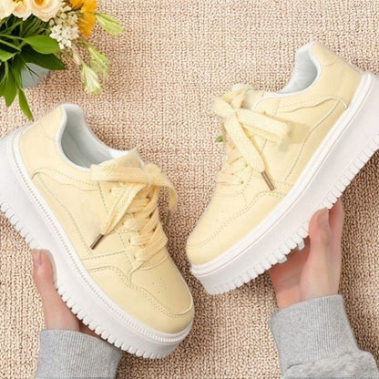 Damen Sneaker Dicke Sohle Atmungsaktiv Sportlich