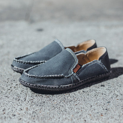 Damen Slip-On Schuhe Denim Blau Bequem