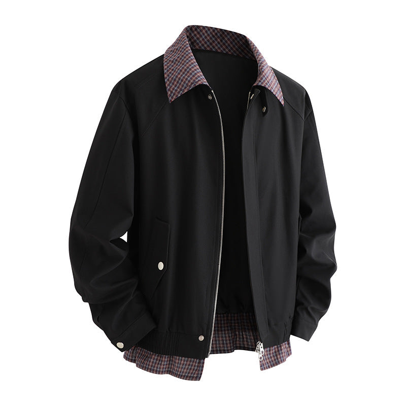 Herren Übergangsjacke modisch kariert Innenfutter Berlin Style