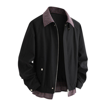 Herren Übergangsjacke modisch kariert Innenfutter Berlin Style