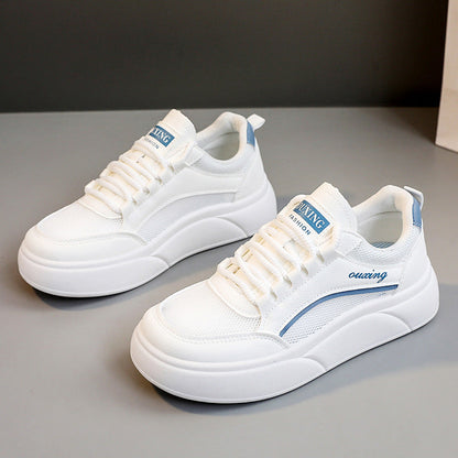 Damen Plateau Sneaker Atmungsaktiv Sportlich Modern