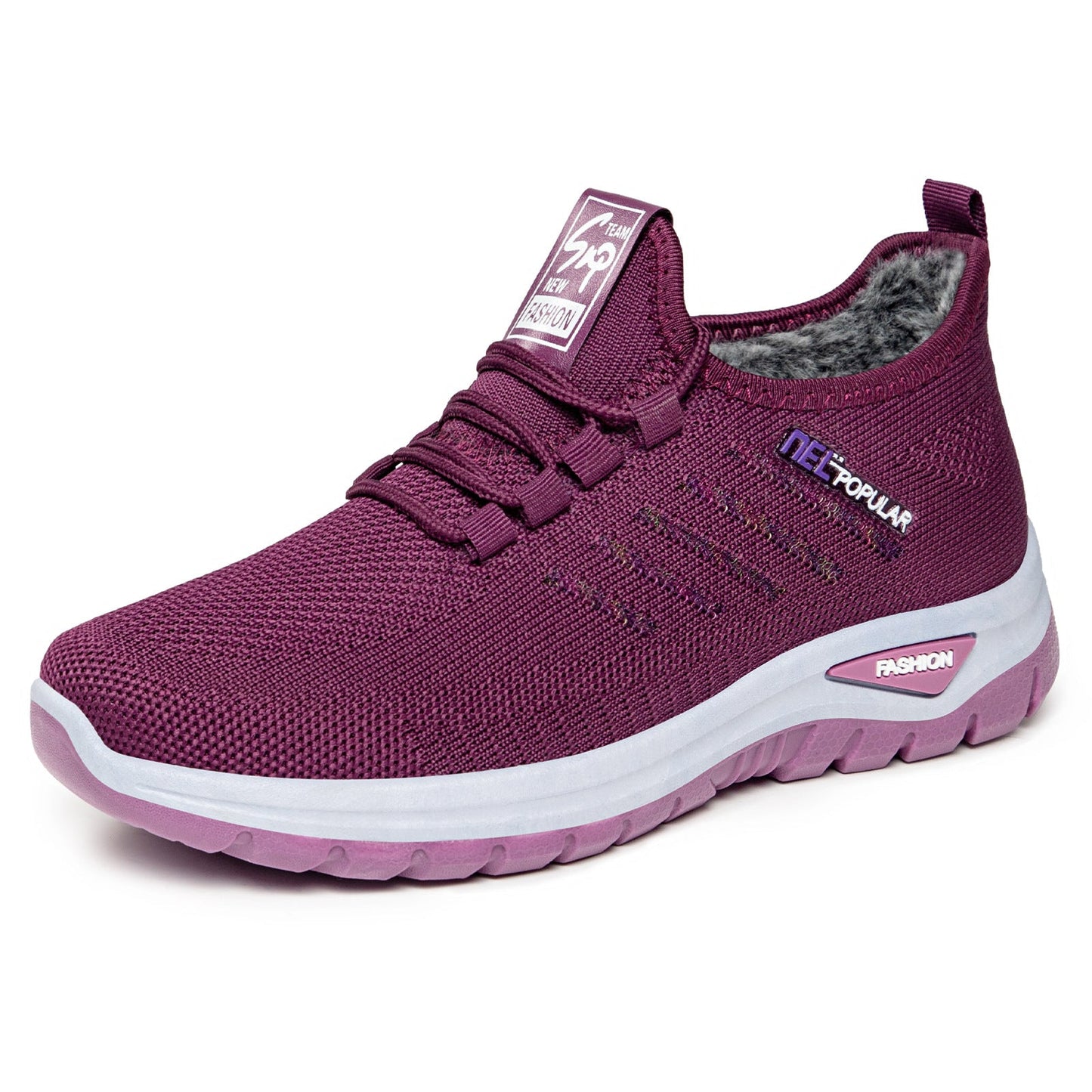 Damen Sneaker Sportlich Bequem Kuschelig