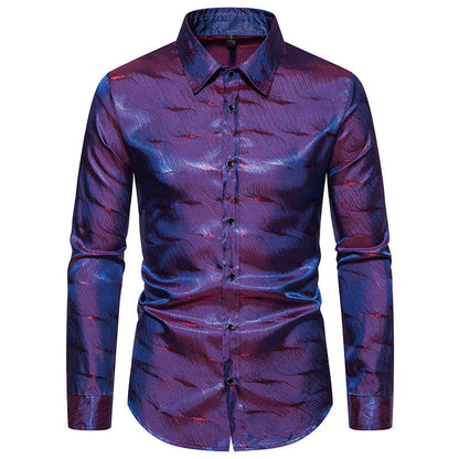 Herren Hemd Elegant Strukturmuster Berlin Stil